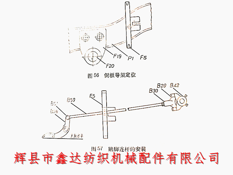 脚踏连杆的安装及侧板导轨位置