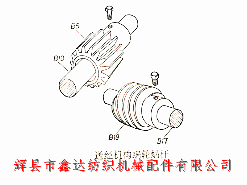 送经机构蜗轮蜗杆图